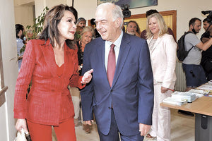 η συνάντηση του δημάρχου Ηρακλείου κ. Β. Λαμπρινού με την πρόεδρο της Επιτροπής «Ελλάδα 2021» Γιάννα Αγγελοπούλου- Δασκαλάκη στη Λότζια