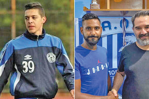 Αριστερά ο Τσουκαλάς που απέκτησε ο Πόρος και δεξιά ο Μήτρου με τον γ.γ. κ. Χουδετσανάκη