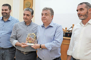 Από την τελετή βράβευσης των κρητικών ελαιολάδων