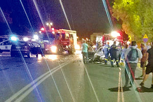 τροχαίο δυστύχημα που σημειώθηκε τη νύχτα στο δρόμο προς ΠΑΓΝΗ