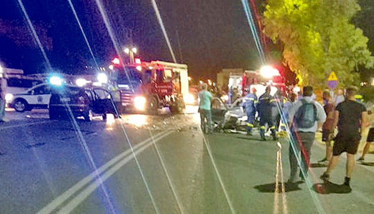 τροχαίο δυστύχημα που σημειώθηκε τη νύχτα στο δρόμο προς ΠΑΓΝΗ