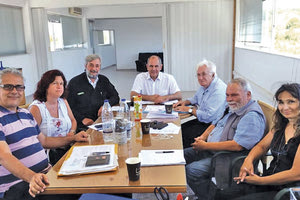 ο υφυπουργός Παιδείας και Θρησκευμάτων, βουλευτής Χανίων της ΝΔ, Βασίλης Διγαλάκης, ο οποίος συμμετείχε, ως προεδρεύων, στη συνεδρίαση του Διοικητικού Συμβουλίου της Εταιρείας Μουσείου Μάχης Κρήτης