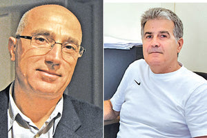 Ο κ. Χανιωτάκης και ο κ. Στρατάκης (δεξιά)