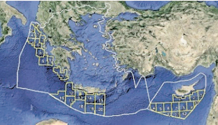 Οικόπεδα Υδρογονανθράκων στις θαλάσσιες περιοχές