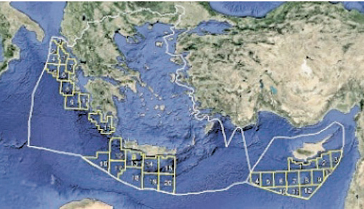 Οικόπεδα Υδρογονανθράκων στις θαλάσσιες περιοχές