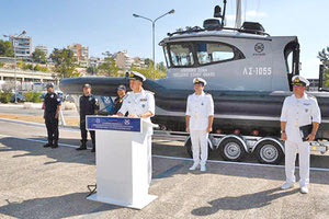 Το δεύτερο από τα δέκα σκάφη της Rafnar, τύπου Leiftur 1100 Cabin Patrol για τις ανάγκες της Λιμενικής  Αρχής Καλύμνου παρέλαβε χθες  το Λιμενικό Σώμα