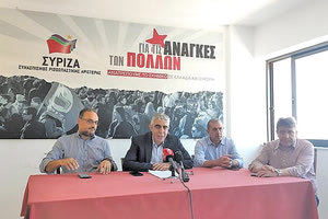 ι ο αναπληρωτής τομεάρχης Οικονομίας και Ανάπτυξης του ΣΥΡΙΖΑ Γιώργος Τσίπρας στο πλαίσιο επίσκεψης του στο Ηράκλειο.