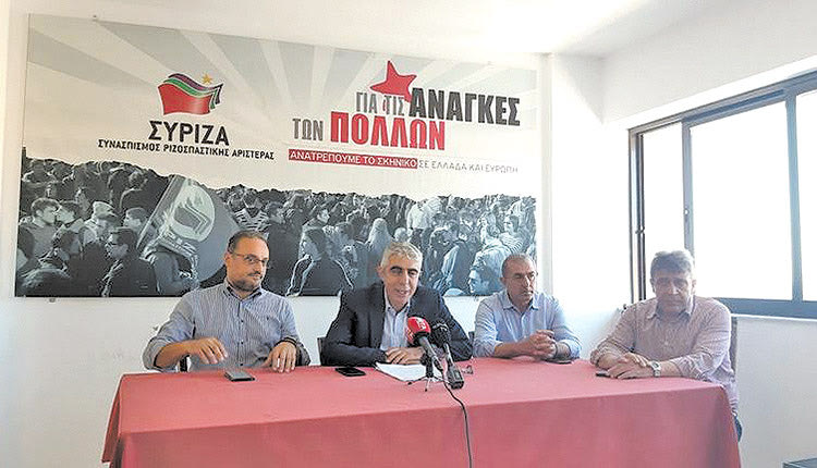 ι ο αναπληρωτής τομεάρχης Οικονομίας και Ανάπτυξης του ΣΥΡΙΖΑ Γιώργος Τσίπρας στο πλαίσιο επίσκεψης του στο Ηράκλειο.