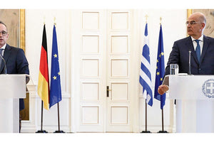 «Ο Υπουργός Εξωτερικών, Νίκος Δένδιας με τον Υπουργό Εξωτερικών της Γερμανίας, Heiko Maas.