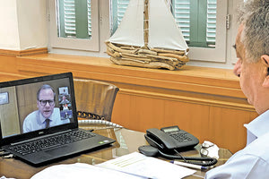 Στην τηλεδιάσκεψη που οργάνωσε το Υπουργείο Υποδομών για το Ταμείο Ανάκαμψης μετείχε ο περιφερειάρχης Κρήτης Σταύρος Αρναουτάκης.