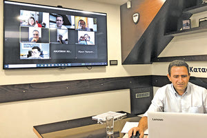 O πρόεδρος του ΤΕΕ ΤΑΚ κ. Μ.Χωραφάς από την τηλεδιάσκεψη με τον υφυπουργό Χωροταξίας