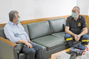 Στην Περιφέρεια Κρήτης ο διοικητής Πυροσβεστικής