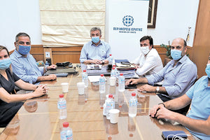 θέματα που απασχολούν το Οροπέδιο Λασιθίου τέθηκαν στο επίκεντρο της συνάντησης που είχε ο Περιφερειάρχη Κρήτης, κ. Σταύρος Αρναουτάκης με το Δήμαρχο Οροπεδίου Λασιθίου, Γιάννη Στεφανάκη