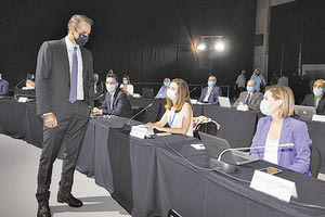 Ο Κυριάκος Μητσοτάκης στην ΔΕΘ