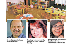 συνάντησης που είχε χθες στη Λότζια ο αντιδήμαρχος Παιδείας Νίκος Αγγελάκης με εκπροσώπους της εκπαίδευσης για την προσχολική αγωγή