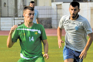 Στιγμιότυπο απο το φιλικό του ΑΟΑΝ με τον ΠΟΑ