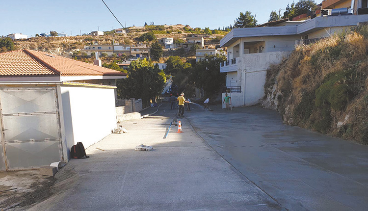 Τεχνικές εργασίες αναβάθμισης των οδεύσεων του οικισμού των Άνω Μουλίων,