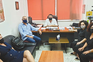 Με εκπροσώπους του Συλλόγου Εργαζόμενων ΟΑΕΔ, συναντήθηκαν ο πρόεδρος του Εργατικού Κέντρου Ηρακλείου Στέλιος Βοργιάς