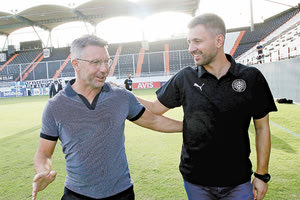 Σίμος και Κάναντι πριν από την έναρξη του ματς με τον Ατρόμητο