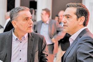 Αλέξης Τσίπρας με τον Ευκλείδη Τσακαλώτο