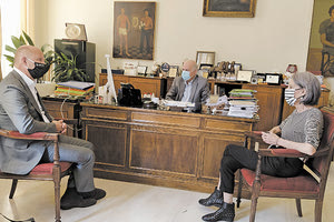 Εθιμοτυπική συνάντηση με τον πρέσβη της Φινλανδίας στην Ελλάδα, κ. Jari Boris Antero Gustafsson και την πρόξενο Φινλανδίας στην Αθήνα, κα Eili Andersson στη Λότζια