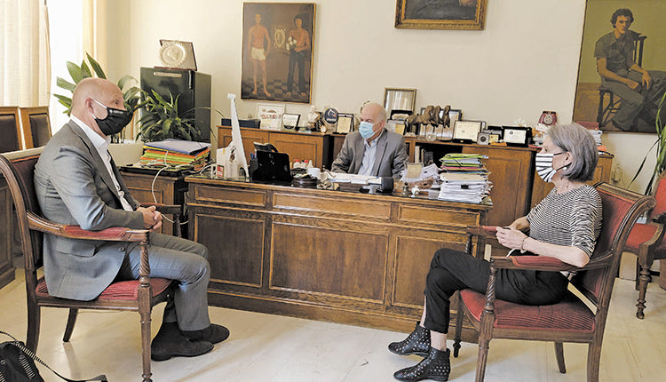 Εθιμοτυπική συνάντηση με τον πρέσβη της Φινλανδίας στην Ελλάδα, κ. Jari Boris Antero Gustafsson και την πρόξενο Φινλανδίας στην Αθήνα, κα Eili Andersson στη Λότζια