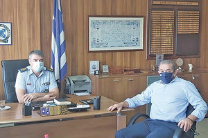 Ο βουλευτής Ηρακλείου ΣΥΡΙΖΑ – Προοδευτική Συμμαχία Σωκράτης Βαρδάκης συναντήθηκε με τον Αστυνομικό Διευθυντή Νικόλαο Σπυριδάκη