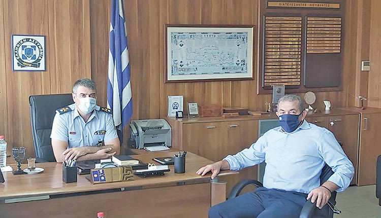Ο βουλευτής Ηρακλείου ΣΥΡΙΖΑ – Προοδευτική Συμμαχία Σωκράτης Βαρδάκης συναντήθηκε με τον Αστυνομικό Διευθυντή Νικόλαο Σπυριδάκη