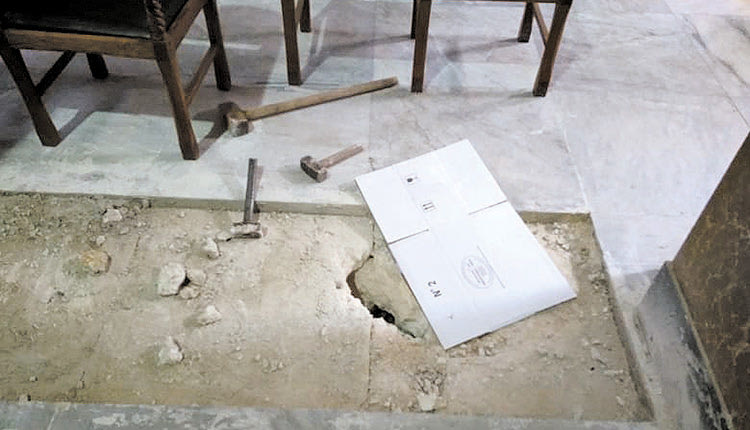 Νέα σκάμματα εντός του ναού του Αγίου Μηνά στο πλαίσιο των ερευνητικών εργασιών