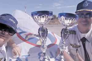 Οι Νίκος Μακράκης και Κατερίνα Καλιγιαννάκη στον τελικό της Αερολέσχης Σερρών και της Αερολέσχης Πήγασος Χαλκιδικής