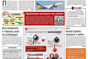 Πρωτοσέλιδο ΠΑΤΡΙΣ 20/10/2020