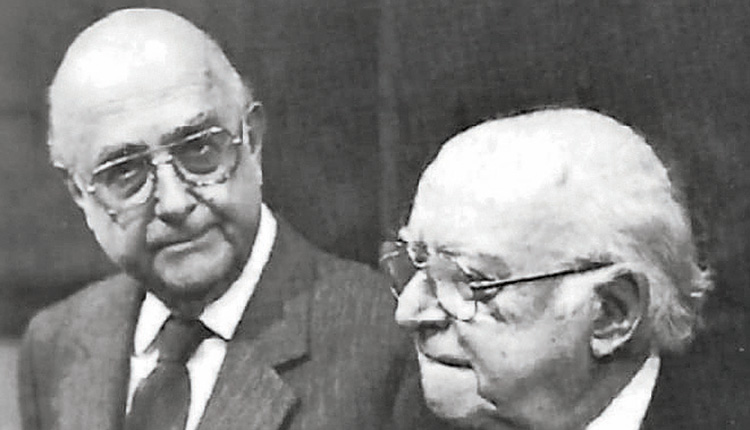 Ο Γ. Ανεμογιάννης με τον Αλέκο Σακελλάριο