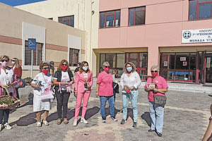 Φύτεψαν τον ροζ κήπο της ελπίδας στη ΔΥΠΕ Κρήτης στο πλαίσιο των εκδηλώσεων για τον καρκίνο του μαστού