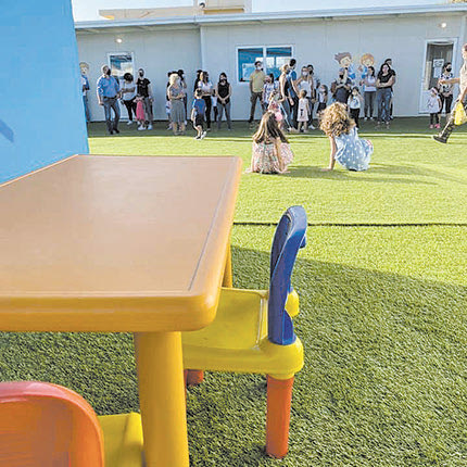 Το Νηπιαγωγείο Αγίας Μαρίνας είχε εγκαινιαστεί πριν από λίγες βδομάδες, αλλά χθες πλημμύρισε