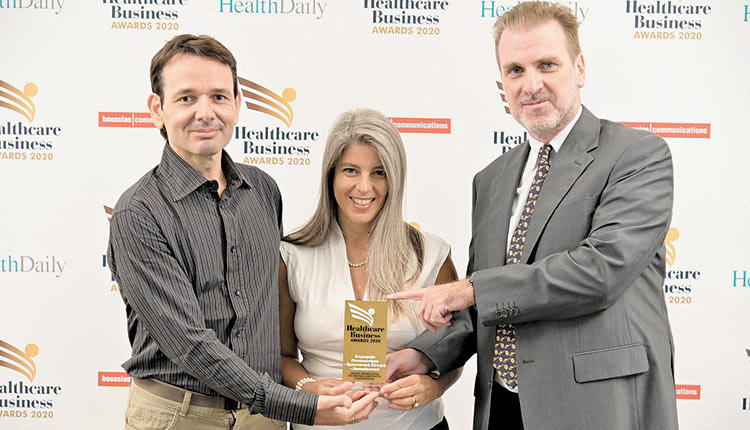 Η ομάδα του Ινστιτούτου Πληροφορικής του ΙΤΕ που διακρίθηκε στα Healthcare Business Awards 2020 