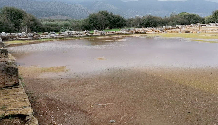 ΜΑΛΙΑ: Πλημμύρισε και ο αρχαιολογικός χώρος