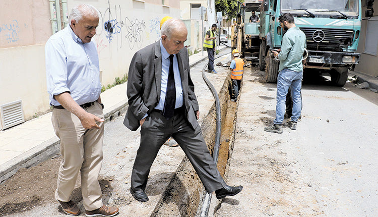 Οι κύριοι Λαμπρινός, Βουρεξάκης σε αυτοψία στα έργα της ΔΕΥΑΗ