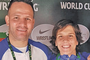 Η Πρεβολαράκη με τον προπονητή της