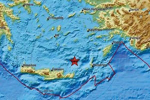 Σεισμός 4,9 ρίχτερ βορειο- ανατολικά της Σητείας