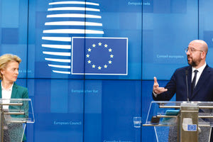 H πρόεδρος της Ευρωπαϊκής Επιτροπής Ούρσουλα φον ντερ Λάιεν και ο πρόεδρος του Ευρωπαϊκού Συμβουλίου Σαρλς Μισέλ