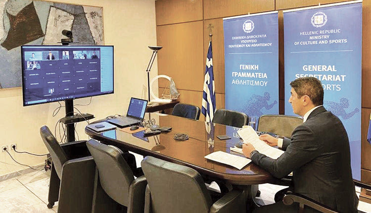 Ο κ. Αυγενάκης στη χθεσινή παρουσίαση της ολιστικής μελέτης της FIFA