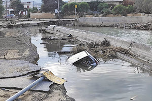 Η καταστροφική πλημμύρα και στο Γουβιανό ποταμό Γούργουθα ή Κατρουλιάρη, στις Κάτω Γούβες