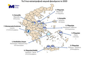 Καταστροφικά φαινόμενα σημειώθηκαν και στην Κρήτη τη χρονιά που πέρασε