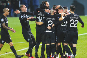 Οι παίκτες του ΟΦΗ πανηγυρίζουν