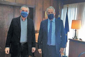 ο Αντιπεριφερειάρχης Πρωτογενή τομέα Μανόλης Χνάρης στην Αθήνα με τον Μάκη Βορίδη