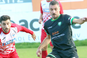 Ο Τριανταφύλλου σε φάση του χθεσινού αγώνα