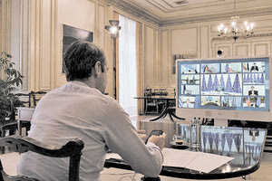 Κυριάκος Μητσοτάκης σε τηλεδιάσκεψη της Ε.Ε. για τον κοροναϊό