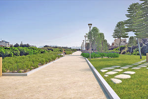 παρέμβαση ανάπλασης των τειχών μεταξύ πύλης Ιησού - Βιτούρι