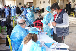 Στη Λότζια, όπου έγιναν έλεγχοι ταχείας ανίχνευσης αντιγόνου Covid-19 (rapid test)