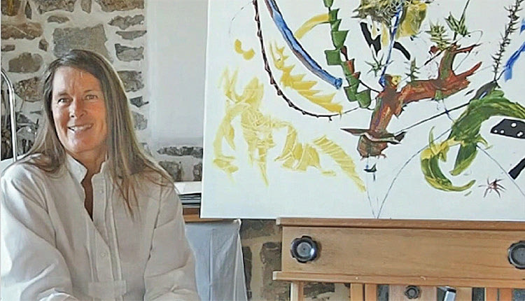ψηφιακή ξενάγηση στην σπηλιά  - ατελιέ της Γερμανίδας ζωγράφου Stephanie Strassne
